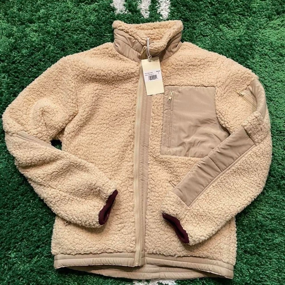 MNML Tech Fleece Jacket Size Small Natural
